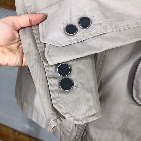 Soia & KYO Grey  Spring‎ Midi Trench Jacket Sz S - Picture 5 of 10